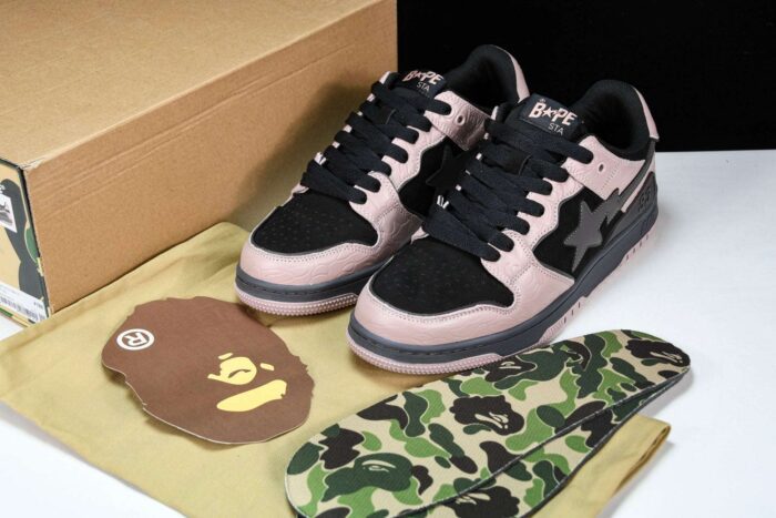 A Bathing Ape Bape SK8 Sta ‘Dirty Pink Black’