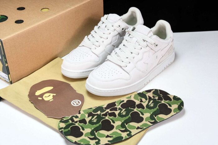 A Bathing Ape Bape SK8 Sta ‘Triple White’