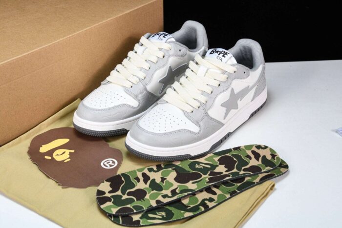 A Bathing Ape Bape Court Sta ‘Light Grey Cream’