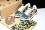 A Bathing Ape Bape SK8 Sta 'Grey Mustard Yellow'