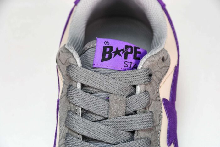 A Bathing Ape Bape Court Sta ‘Mist Grey Royal Purple’