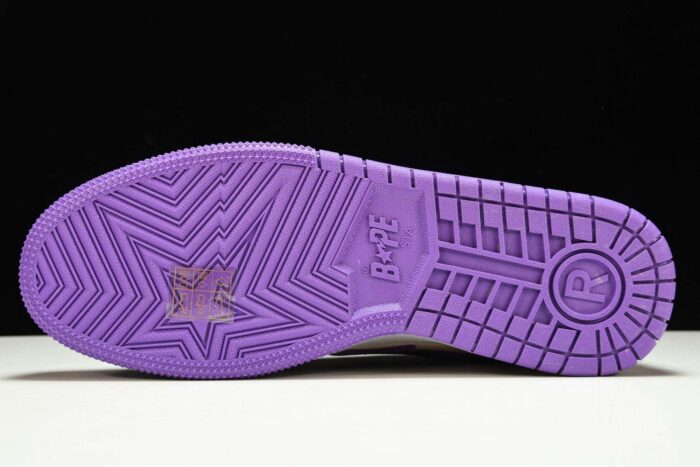 A Bathing Ape Bape Court Sta ‘Mist Grey Royal Purple’