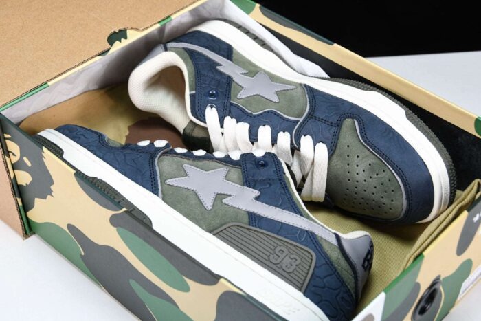 A Bathing Ape Bape SK8 Sta ‘Navy Khaki’