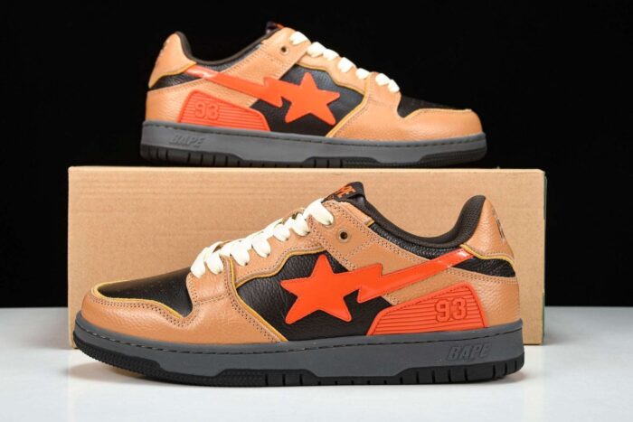 A Bathing Ape Bape SK8 Sta ‘Orange Black’