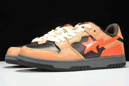 A Bathing Ape Bape SK8 Sta ‘Orange Black’